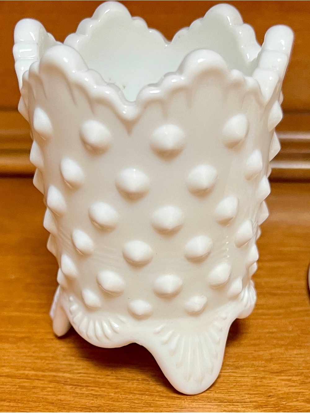 Fenton Milk Glass Hobnail toothpick Holder - White vintage